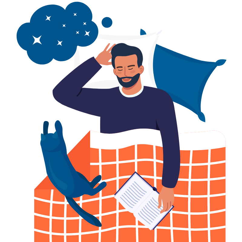 hombre durmiendo animación 