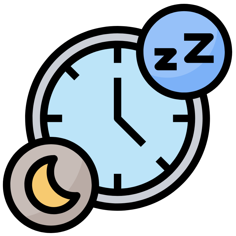reloj que indica la hora de dormir 