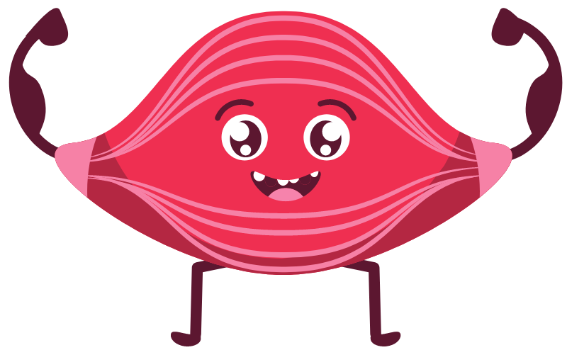 musculo animación feliz y saludable 